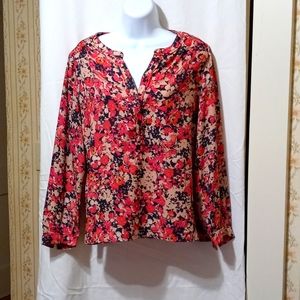 Ann Taylor Loft Flowered Blouse